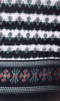 Cotton Pochampally Saree Black/White